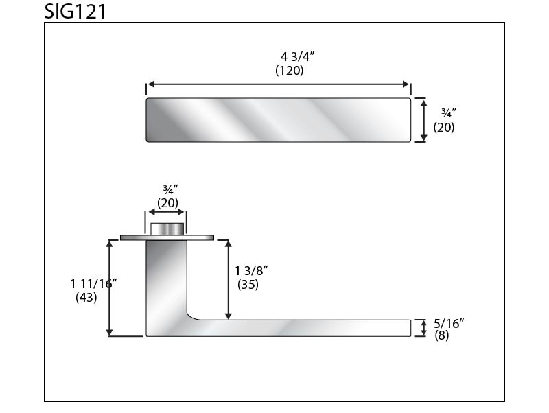 AHI Hardware Montreal Door Hardware Products SIG 121 SOLID LEVERS
