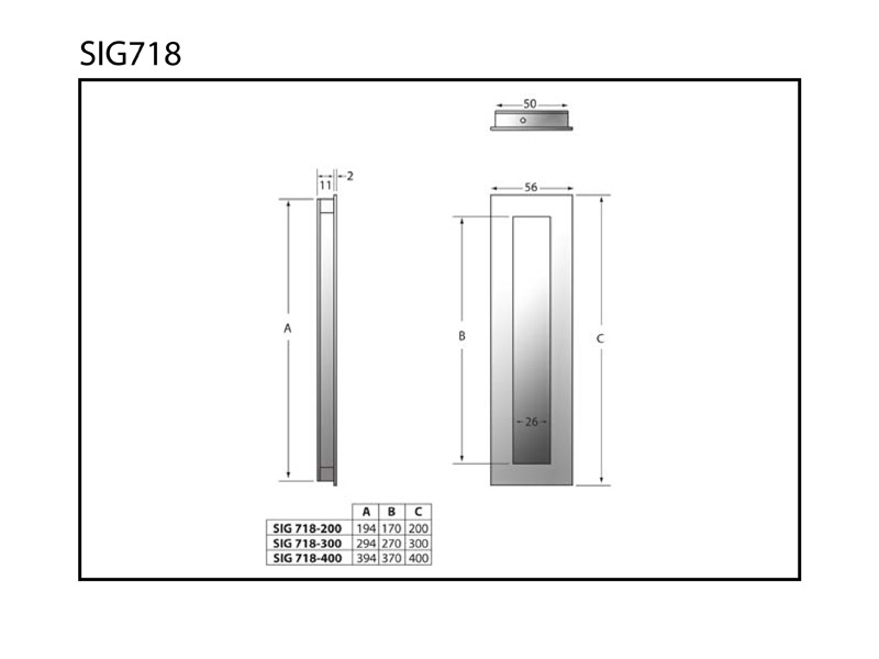 AHI Hardware Montreal Door Hardware Products No.718 Flush Pulls